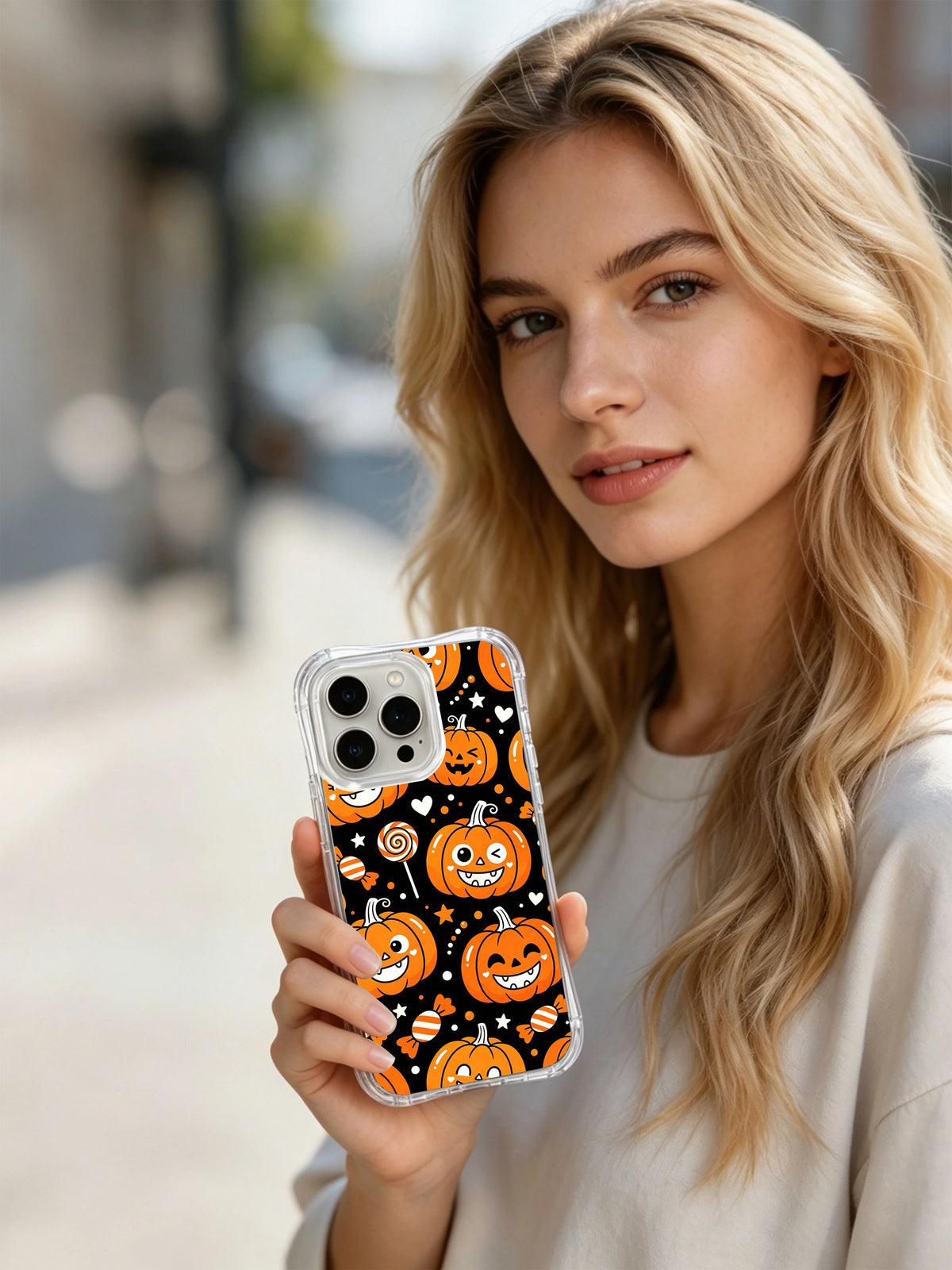 Candy Pumpkin Kingdom iPhone case lifestyle