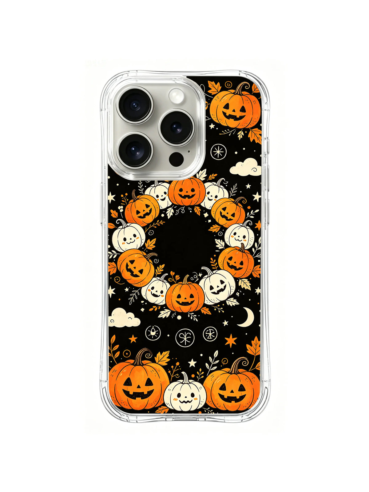 Pumpkin Moon Wreath pattern iPhone 13 Pro Max case