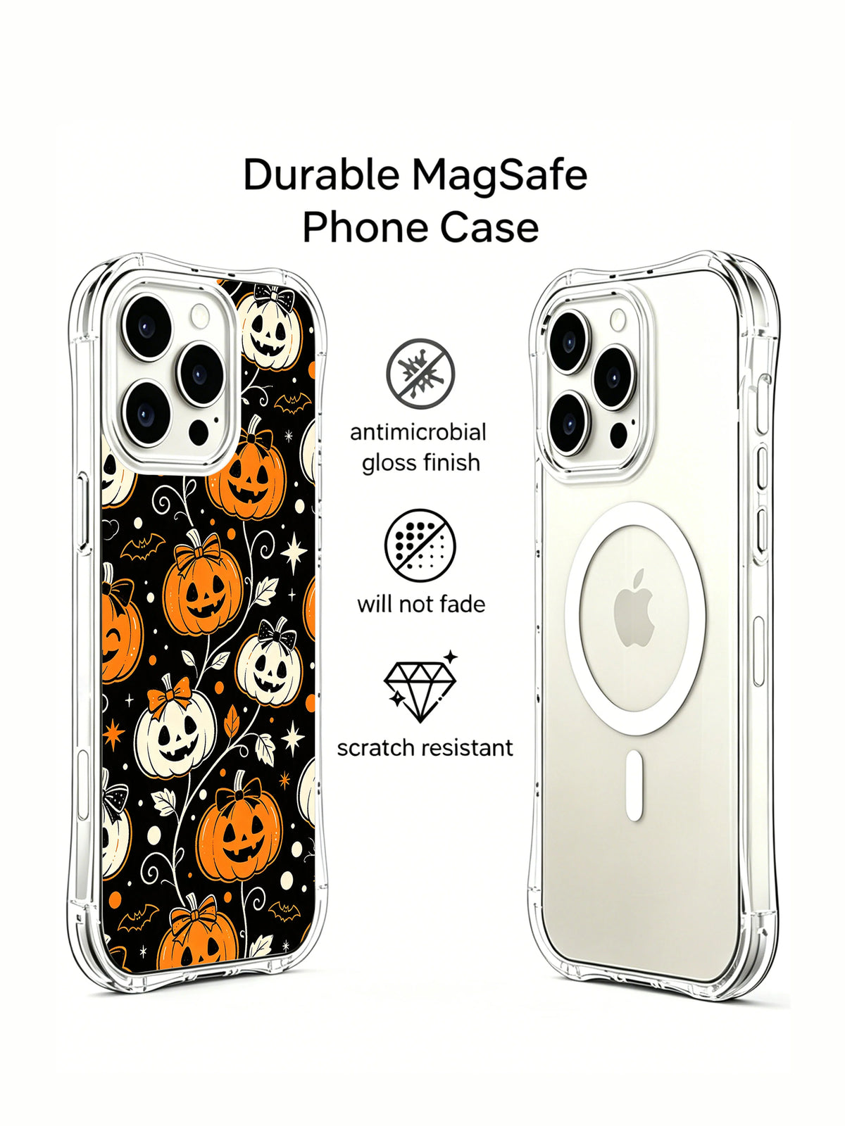 Promotional render of Pumpkin Bow Whispers phone case.