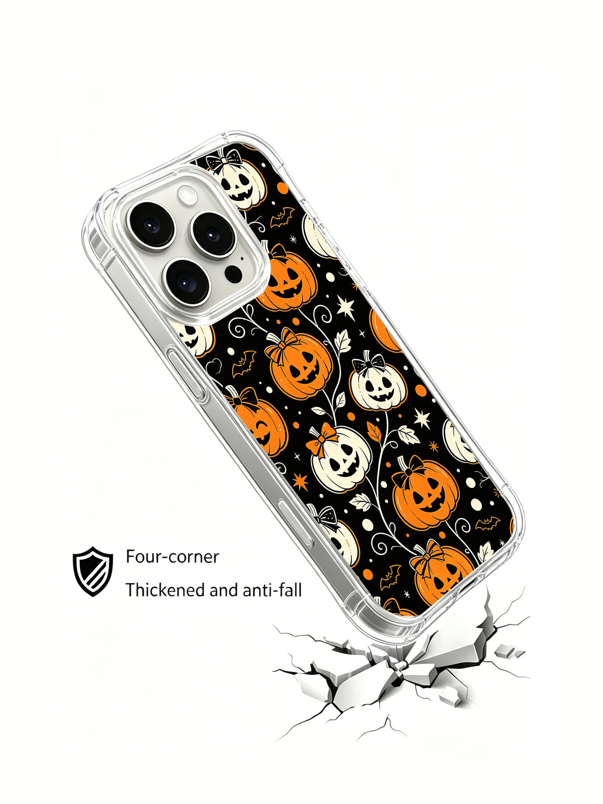 Promotional render of Pumpkin Bow Whispers phone case.