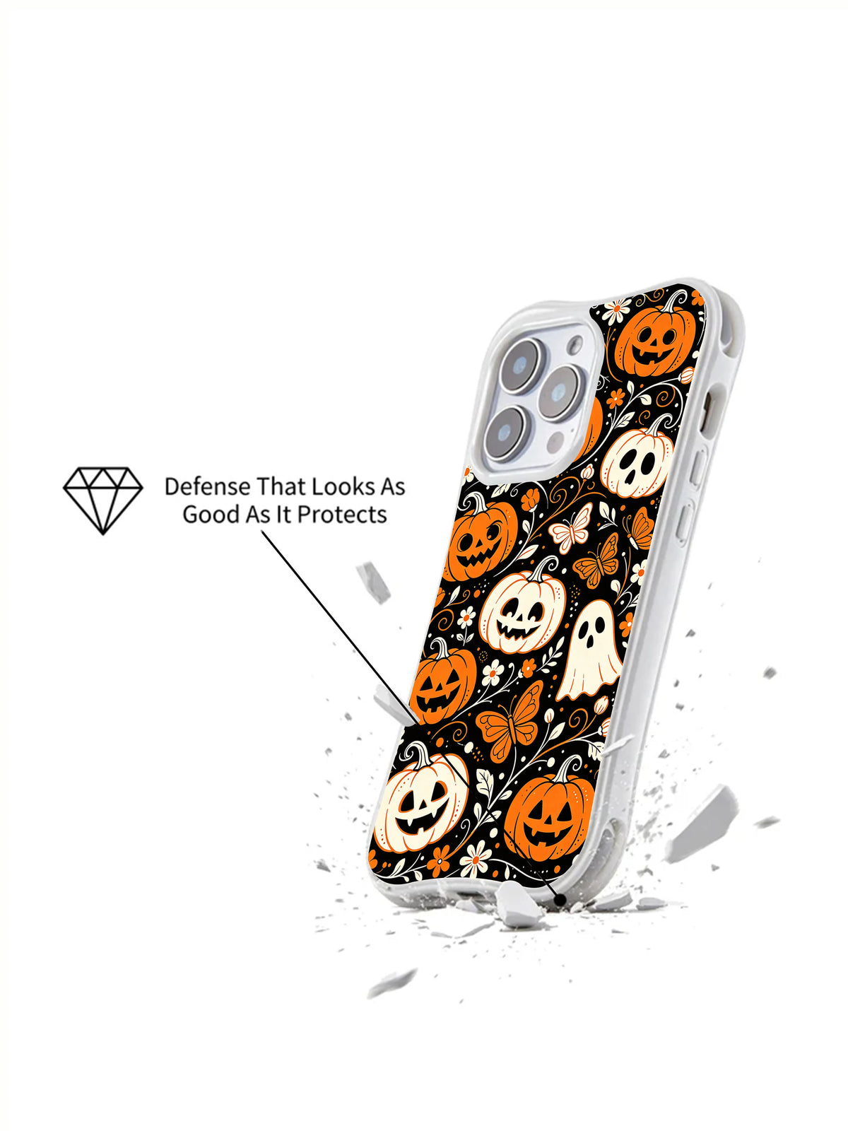 Pumpkin Butterfly Garden telefon kılıfının tanıtım görseli.