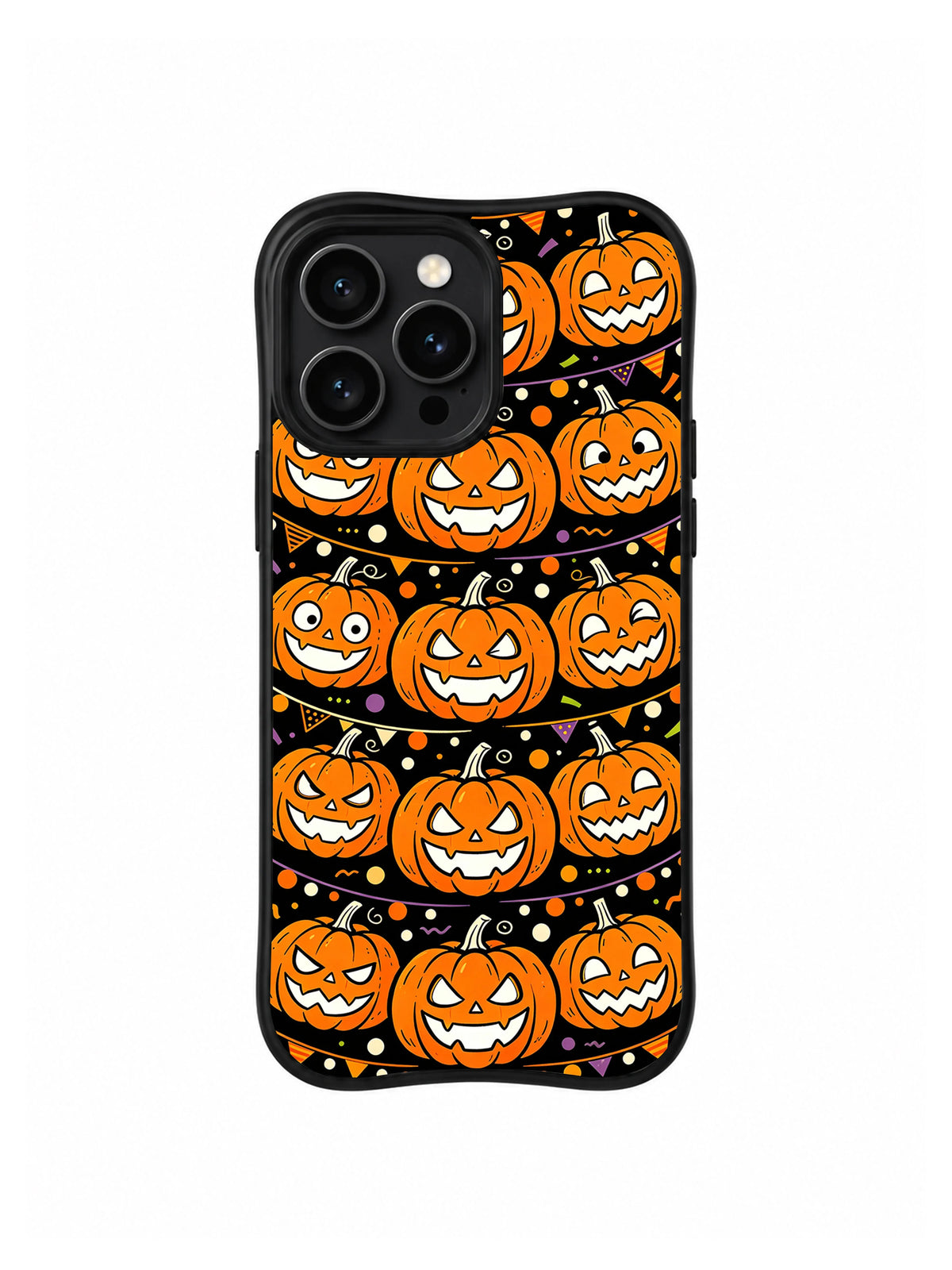 Rear artwork view of Pumpkin Halloween Carnival phone case.