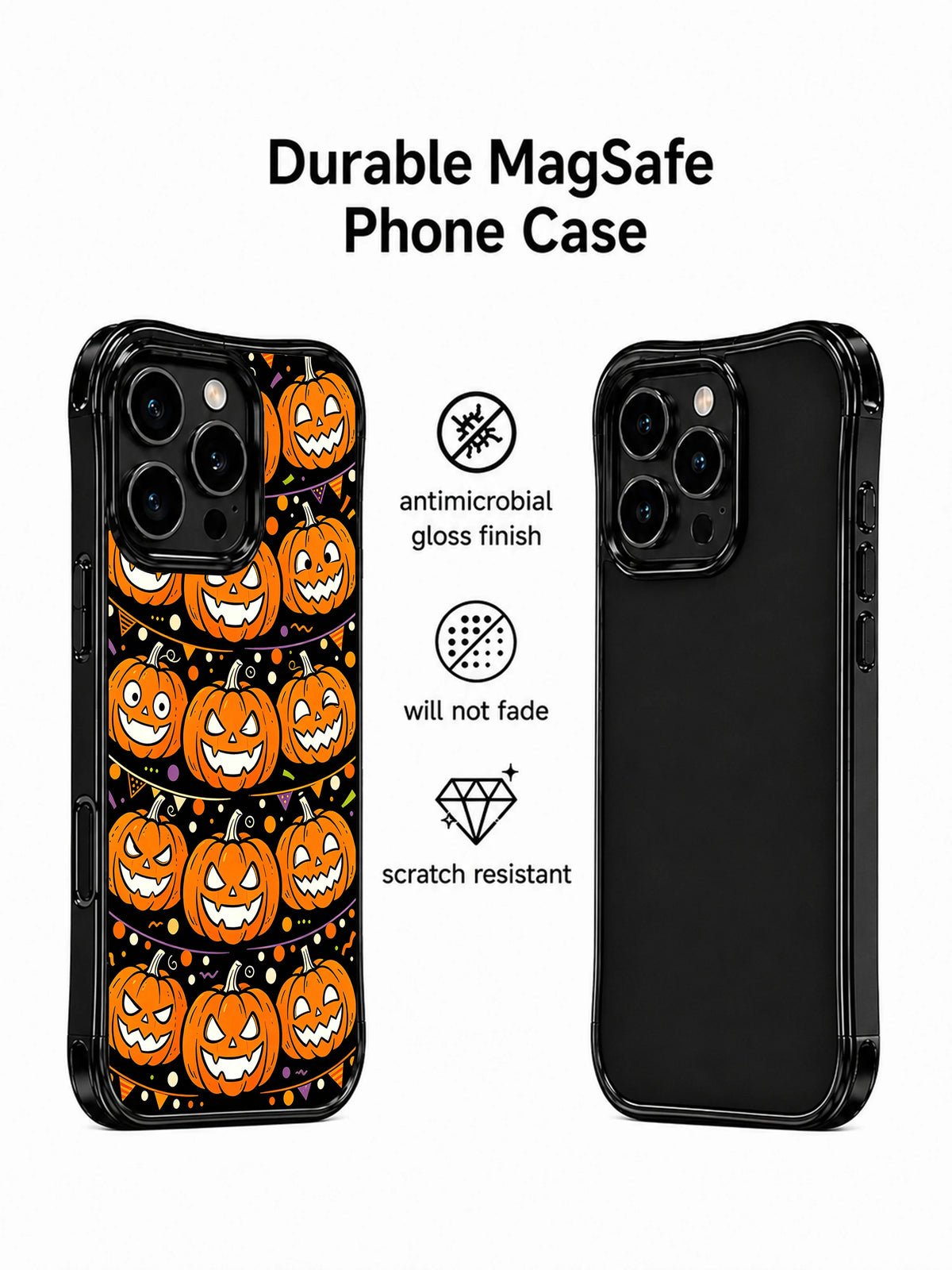 Pumpkin Halloween carnival iPhone 13 Pro Max case side view