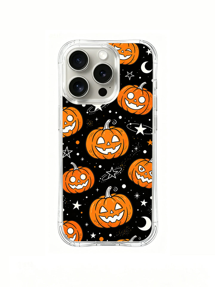 Pumpkin Starry Night iPhone 13 Pro Max Case – Cute Celestial