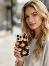 Pumpkin Starry Night iPhone case lifestyle view