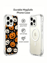 Promotional render of Spiderweb Pumpkin Picnic phone case.