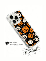 Promotional render of Spiderweb Pumpkin Picnic phone case.