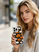 Spiderweb Pumpkin Picnic iPhone case lifestyle
