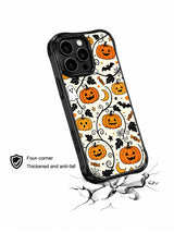 Spooky Pumpkin Friends: çatlak yüzey çiziminin üzerinde açılı olarak gösterilen kılıf.