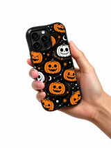 Star Orbit Pumpkin Night iPhone case in hand