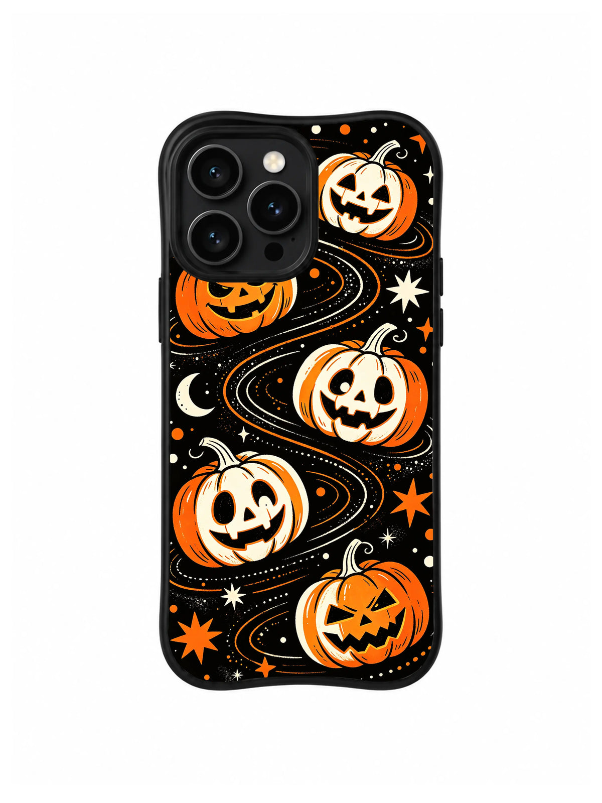 Moonlit Pumpkin Orbits pattern iPhone 13 Pro Max case