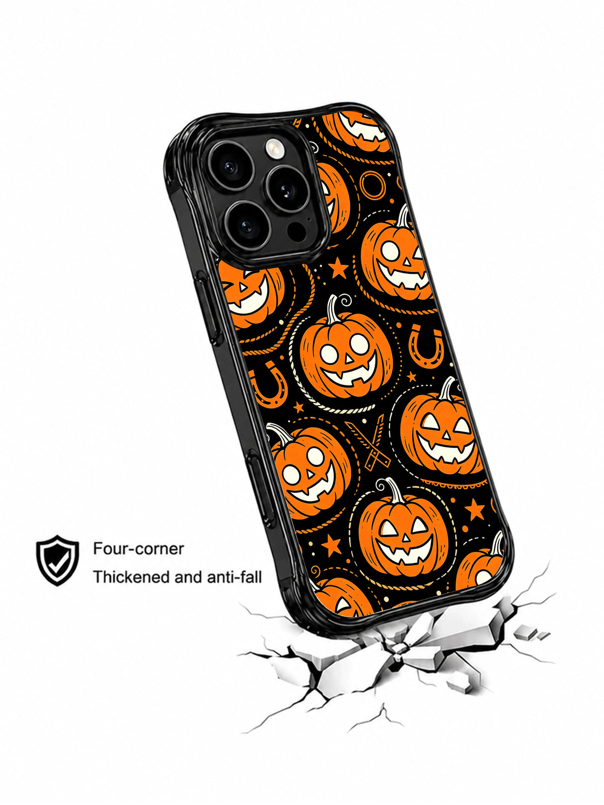 Western Pumpkin Cowboy Night telefon kılıfının tanıtım görseli.
