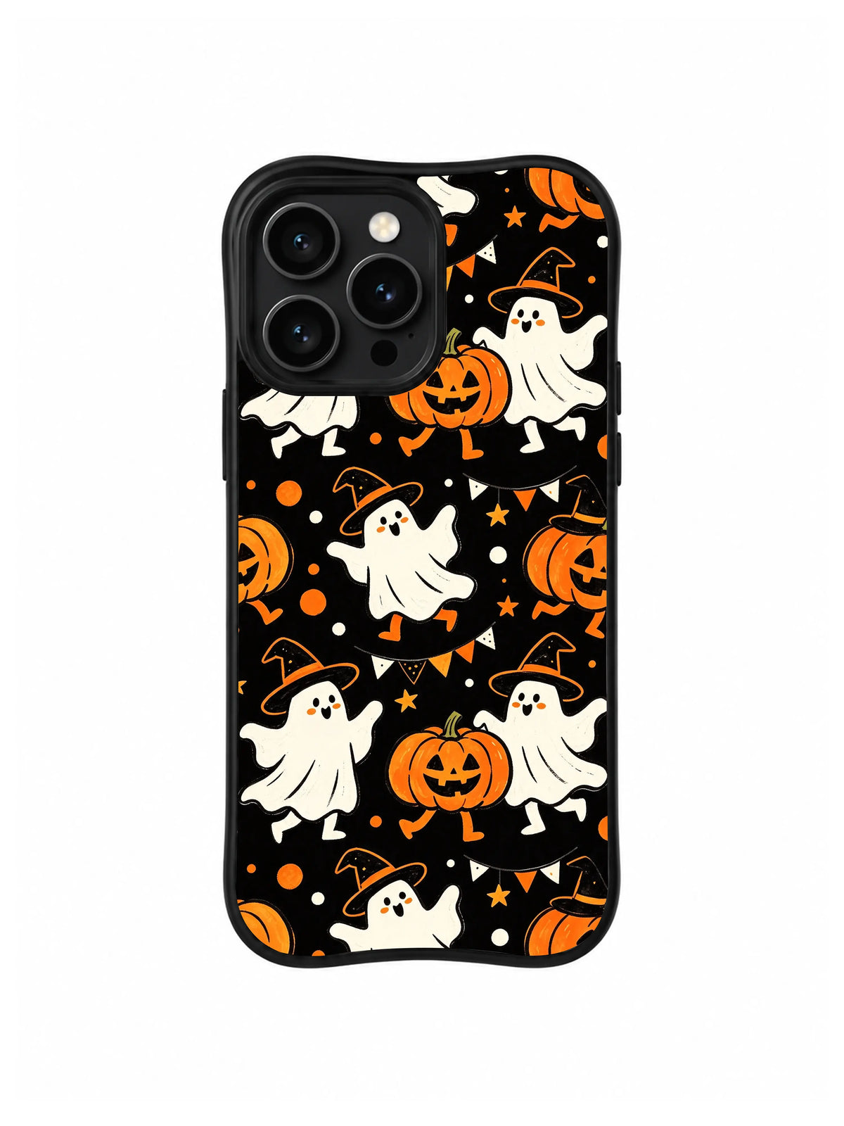 Pumpkin Ghost Waltz pattern iPhone 13 Pro Max case