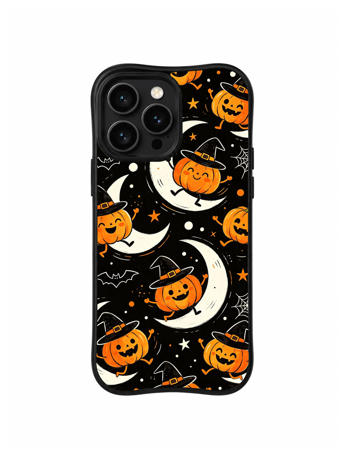 Moonlit Pumpkin Witches pattern iPhone 13 Pro Max case