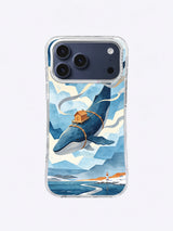 Glacier cloud passage with a whale and warm house phone case artwork