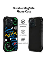Blue Beat Script music art iPhone 15 Pro case product view 3