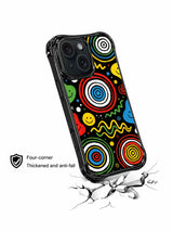 Electric Childhood artist-designed iPhone 15 Pro case angled view