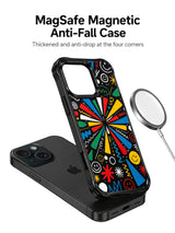 Happy Signal colorful doodle iPhone 15 Pro case detail