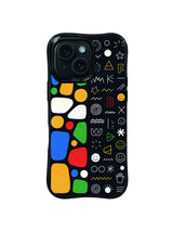Happy Geometry Notes pattern iPhone 15 Pro case