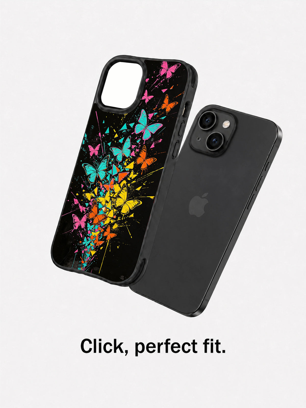 Butterfly Wing Alarm street art iPhone 14 Plus case lifestyle