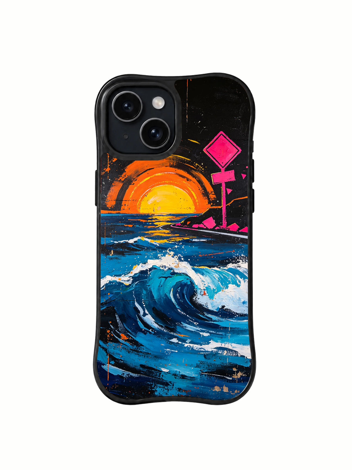 Coastal Roaming Cowboy art iPhone 14 Plus case front view
