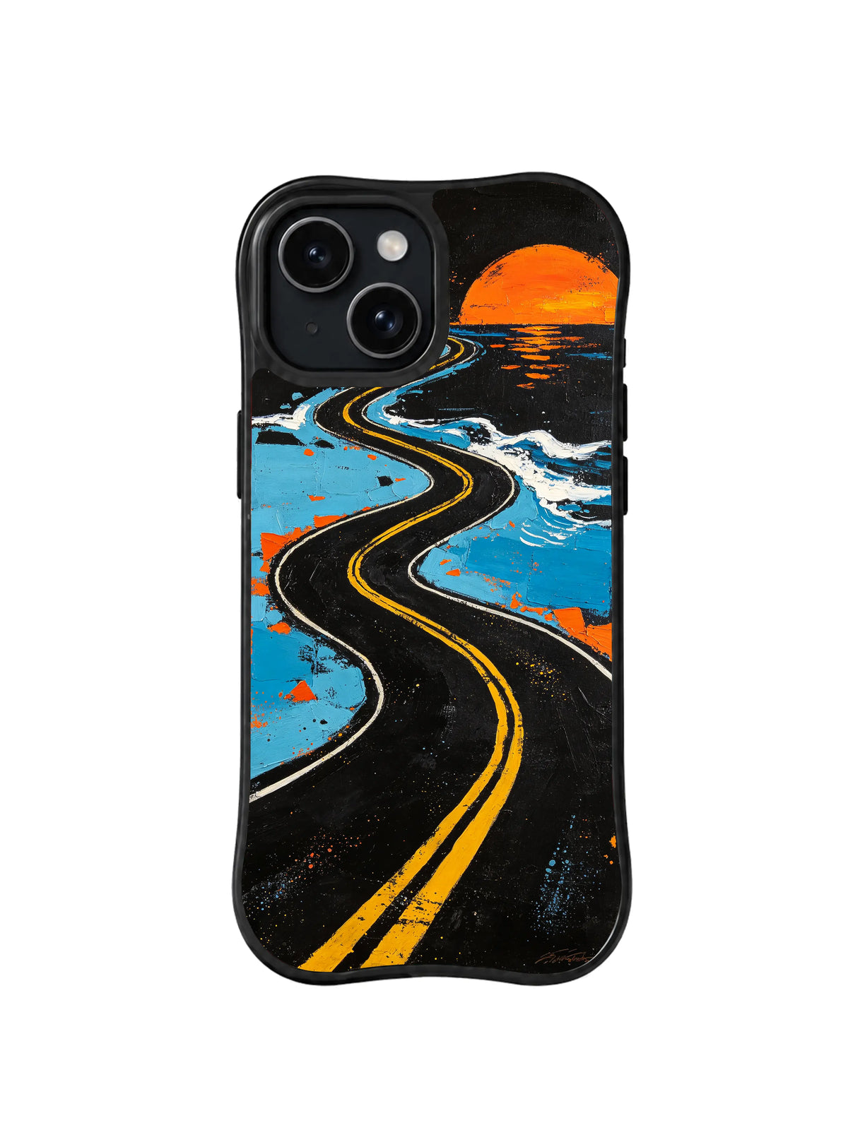 Pacific Open Road pattern iPhone 14 Plus case