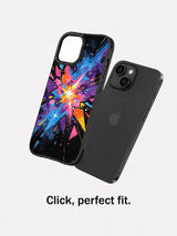 Cosmic Pulse iPhone 14 Plus case fit view