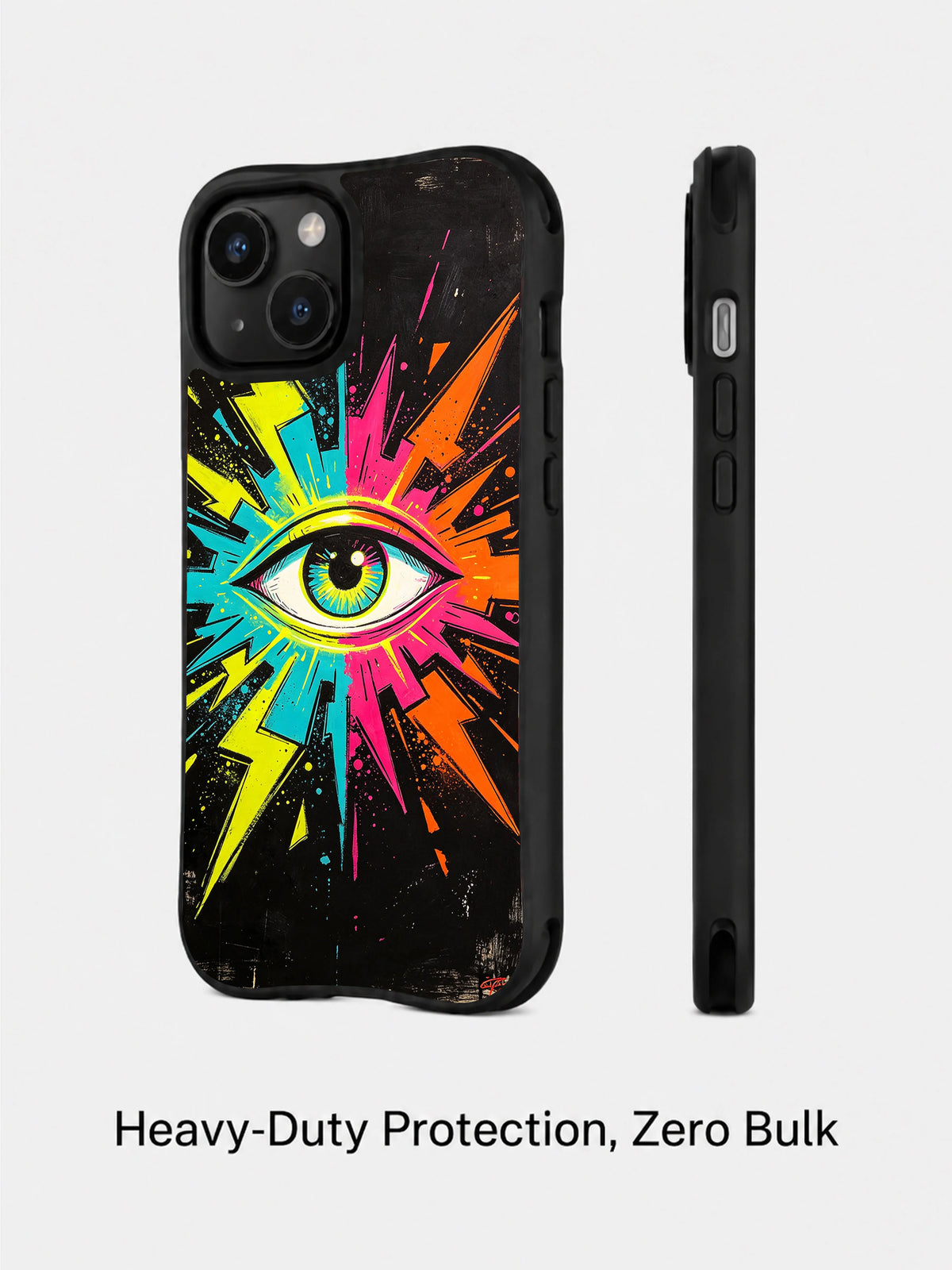 Electric Vision iPhone 14 Plus case side profile