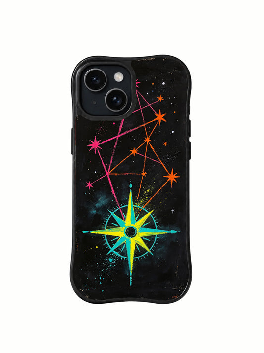 Night Voyage Compass art iPhone 14 Plus case front view