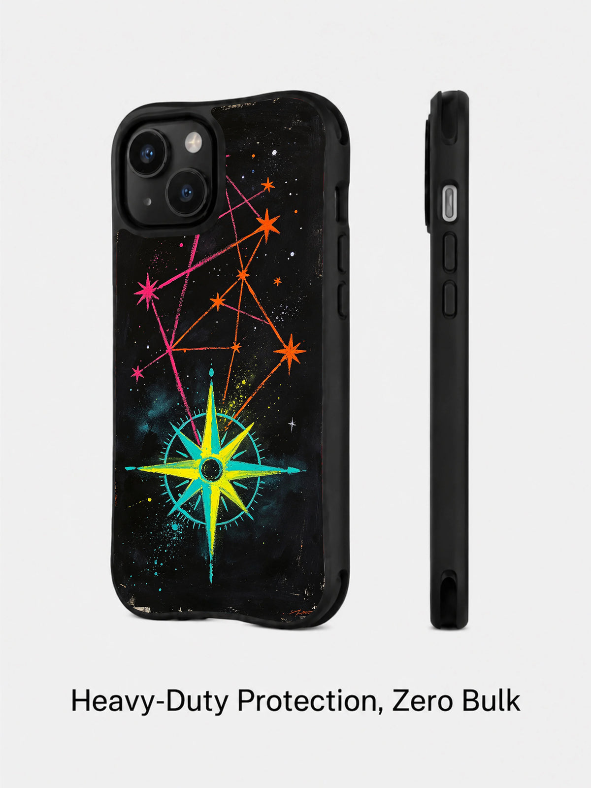 Night Voyage Compass iPhone 14 Plus case side profile