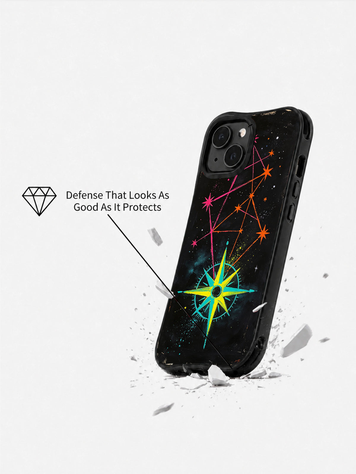 Night Voyage Compass protective case detail