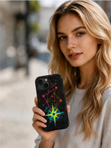 Night Voyage Compass phone case in hand