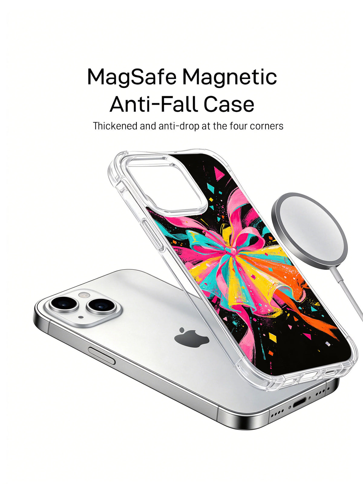 Ribbon Rhapsody abstract coquette iPhone 14 Plus case product view 3