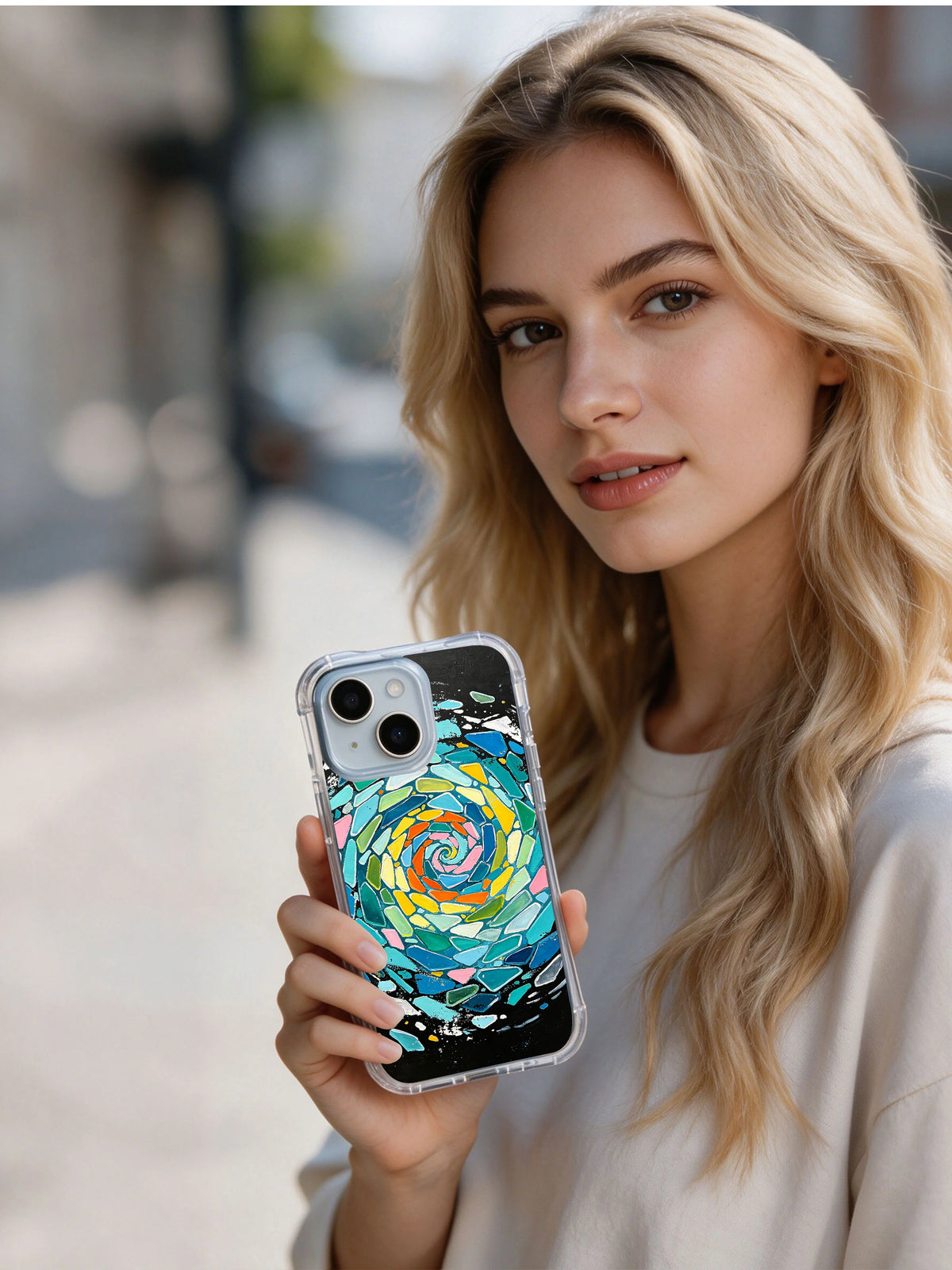 Sea Glass Heat wearable ocean art iPhone 14 Plus case