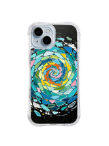 Sea Glass Spiral pattern iPhone 14 Plus case