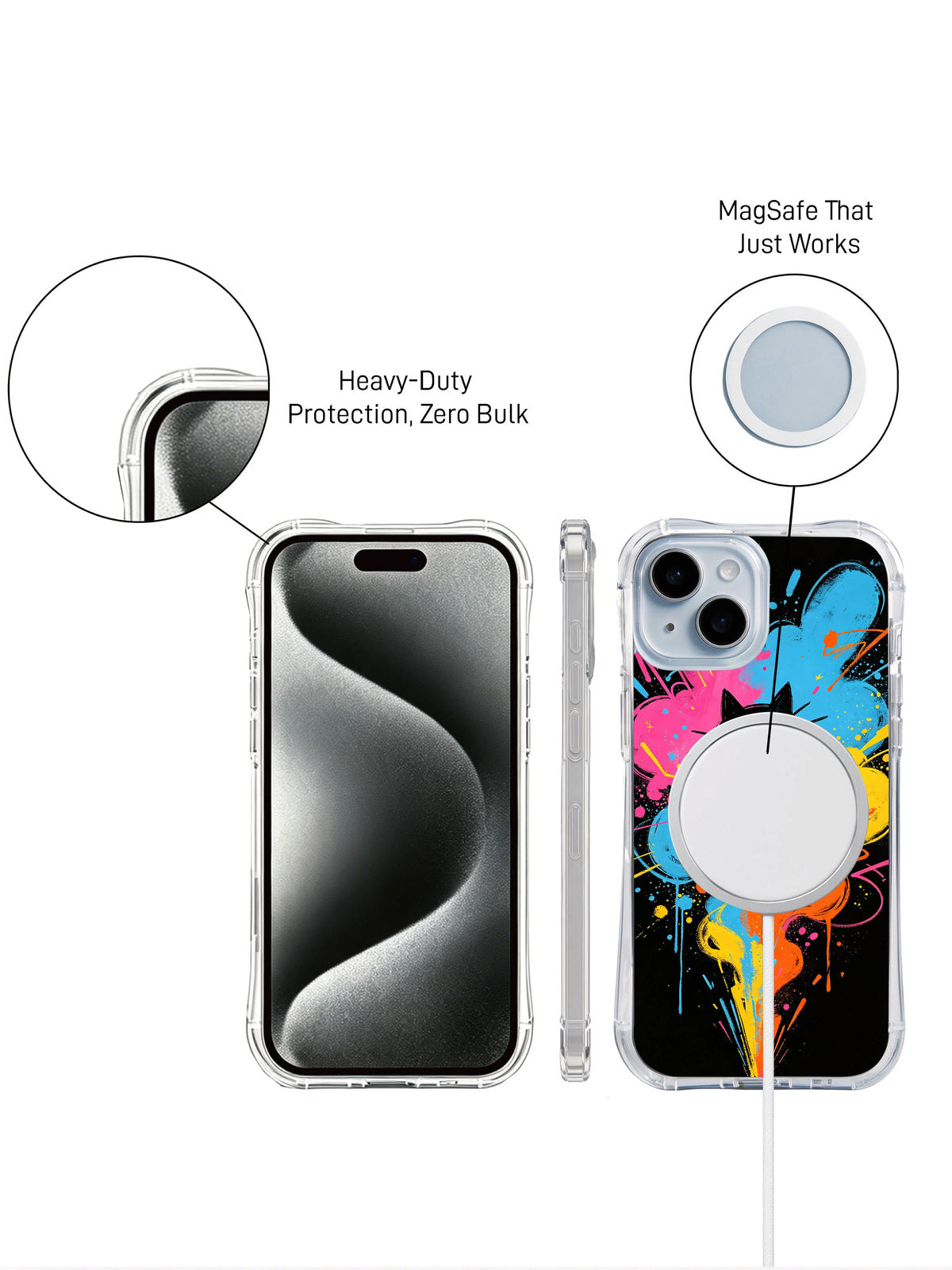 Soft Rebel cute graffiti iPhone 14 Plus case product view 5
