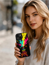 Tomorrow Signal art iPhone 14 Plus case presentation