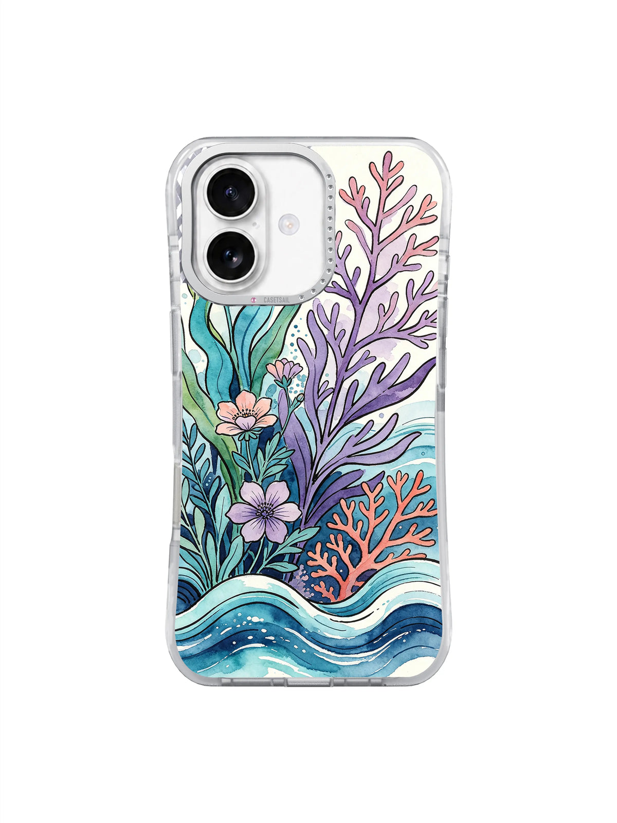Coral Tide Garden iPhone 17 case