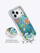 Ocean Bloom Spirit rhinestone camera frame detail