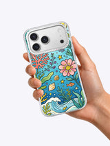 Ocean Bloom Spirit iPhone 17 Pro Max case lifestyle view