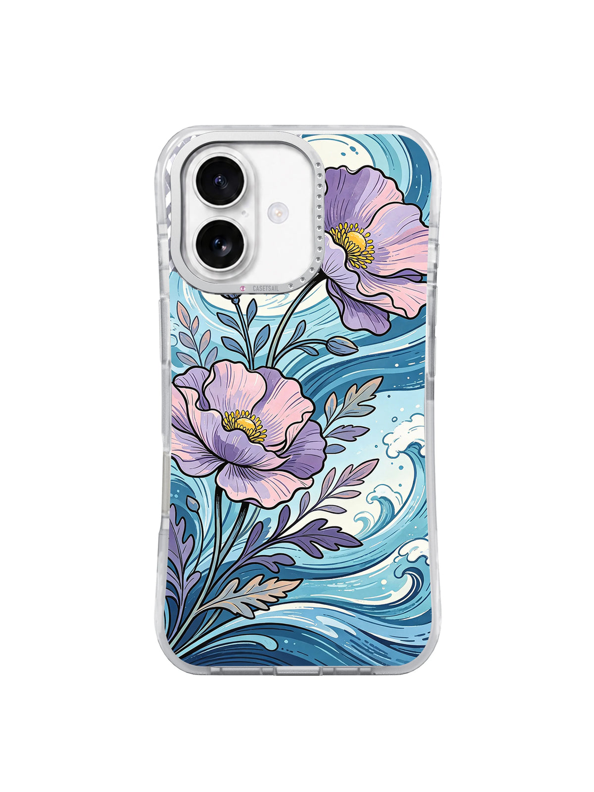 Ocean Bloom Tide Garden iPhone 17 case front view