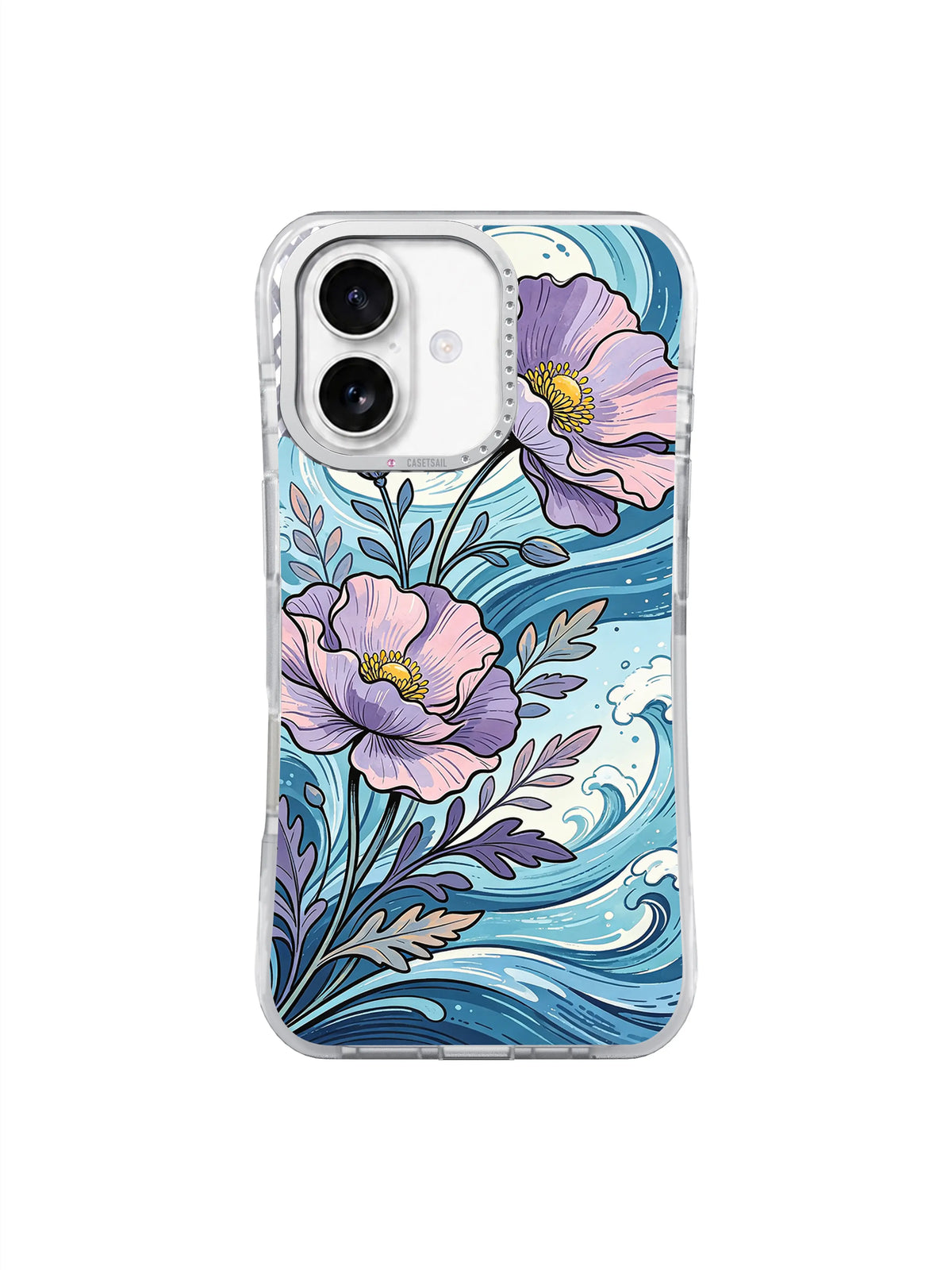 Lavender Wave Poppies iPhone 17 case