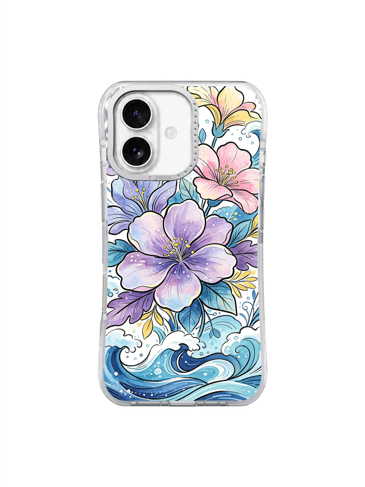Ocean Blossom Crest iPhone 17 case