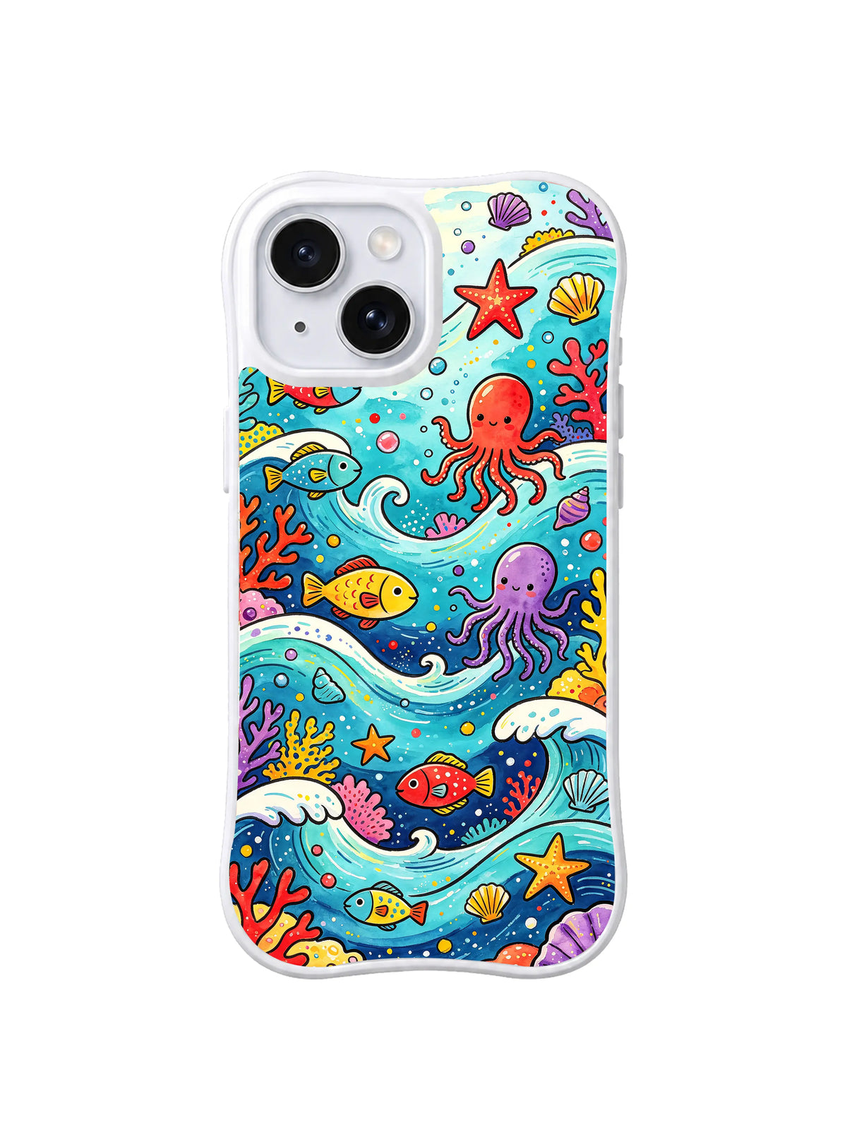 Happy Candy Reef pattern iPhone 15 Plus case