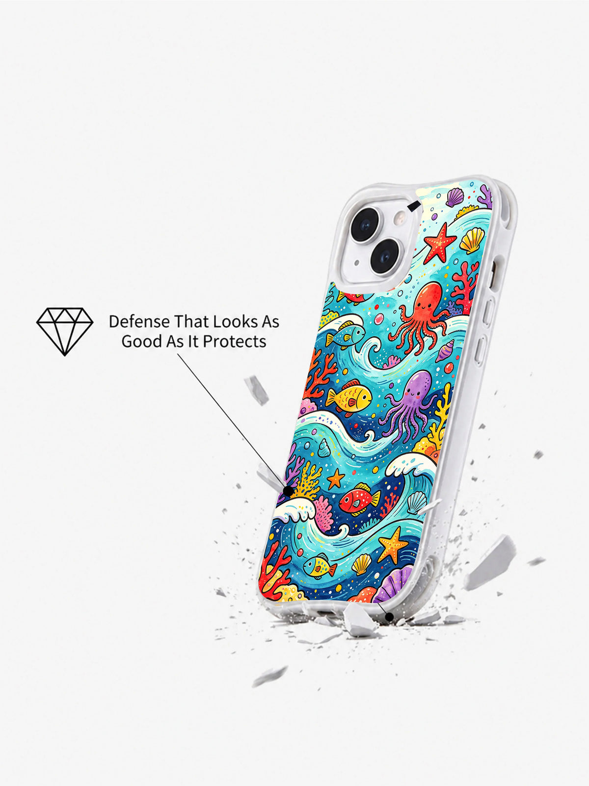 Ocean Candy Universe iPhone 15 Plus case view 3
