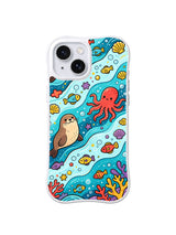 Otter Joy Drift pattern iPhone 15 Plus case