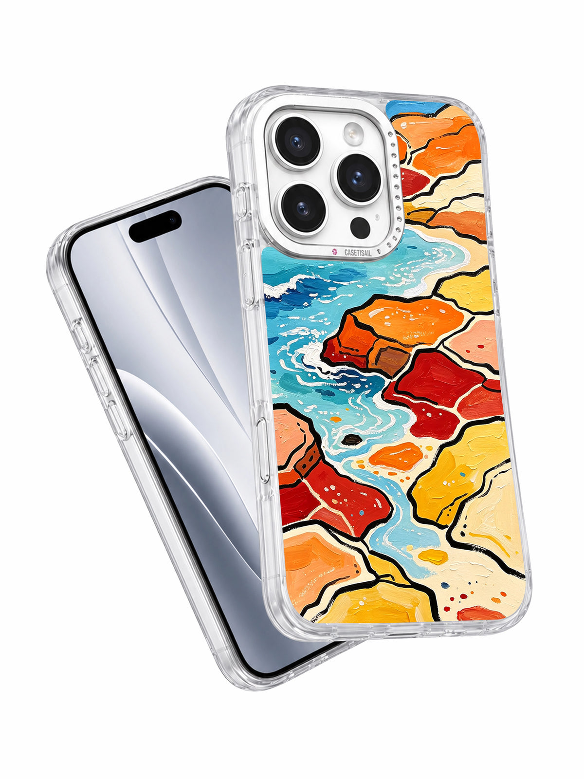 Ocean Fantasy Party iPhone case angled view