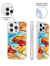 Colorful ocean art iPhone case lifestyle