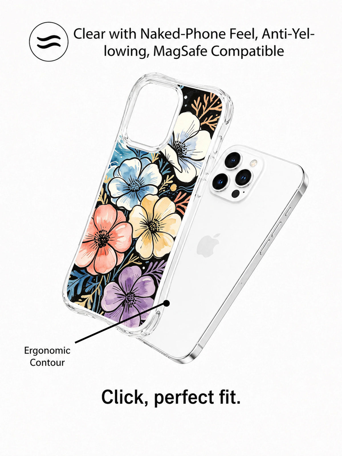 Supplied marketing graphic with unverified protection, fit or MagSafe statements