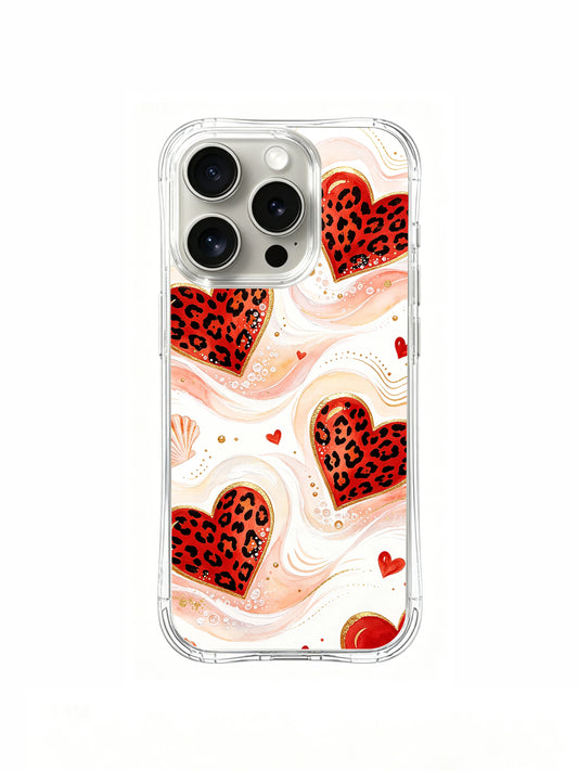 Ocean Kiss Hearts coastal love iPhone 16 Pro case view 1